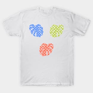 Checker Board Monstera Leaf bundle T-Shirt